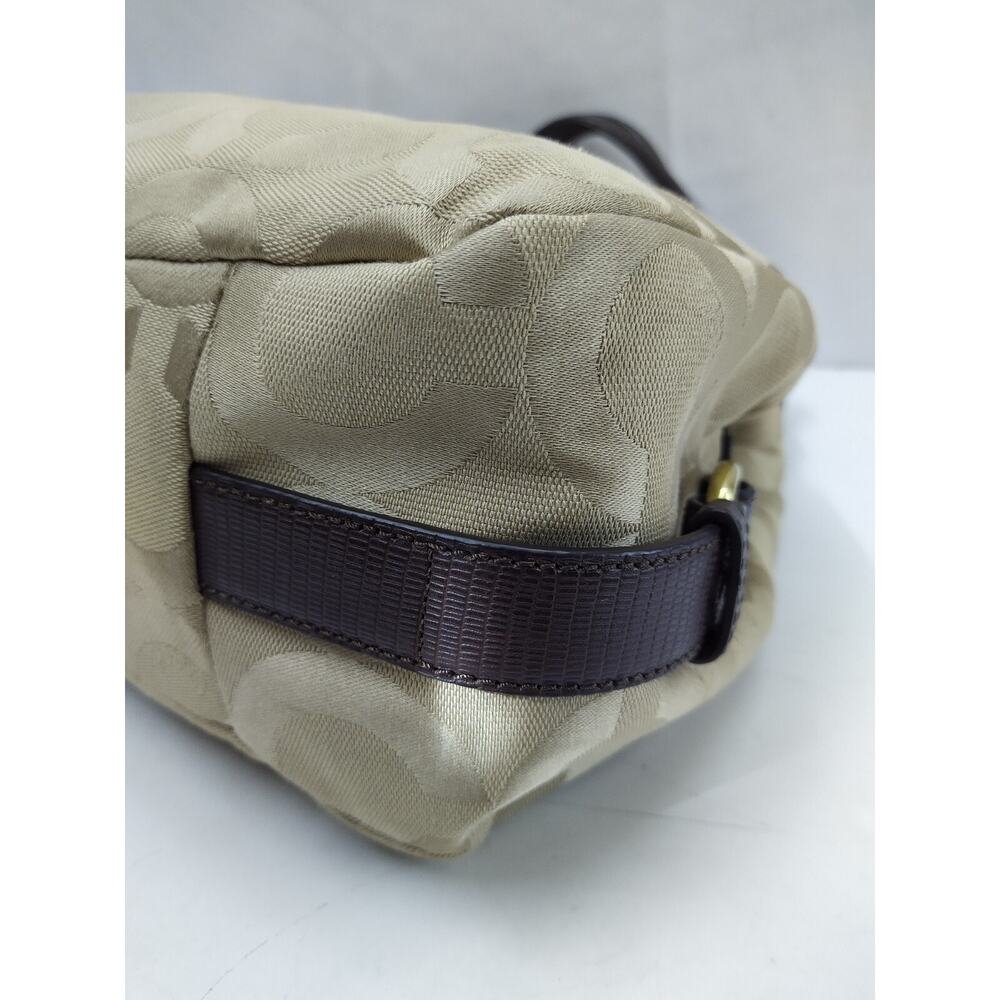 Coach Maggie Madison Signature Brown Canvas Leather 3 Compartments Shoulder Bag - Picture 14 of 15